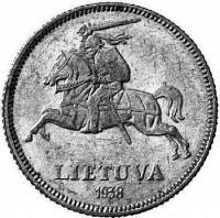 (№1938kmPn8) Монета Литва 1938 год 2 Litai (Шаблон Сметона)